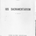 Ius Sacramentarium. Sal Terrae