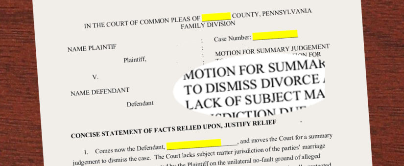 Divorce Judge – Rule that No-Fault is Unconstitutional