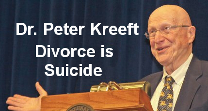 Divorce is a form of suicide and suicide is a form of murder. . . .  it violated the most serious oath, the most important promise you ever made in your life to the most important person in your life -- so what made you into a liar and a cheater and a betrayer.