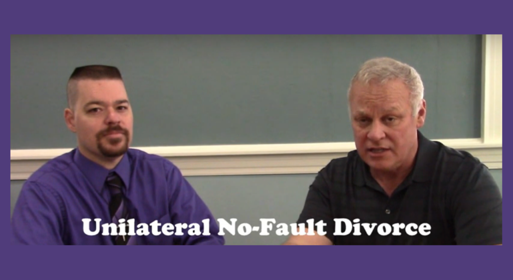 10-part Video Series. No-fault divorce reformer, Jeff Morgan, sat down with Ryan Pankoe to discuss no-fault divorce and Ryan's appeal challenging the constitutionality of Pennsylvania's no-fault divorce statute.