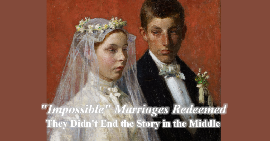 They Didn't End the Story in the Middle.  In his Foreword, Philip Lawler says that the people who contributed their stories to Leila's book have sacrificed their comfort and their pride to save their marriages for the sake of their spouses and their children. That is what people used to do. I know that some of my aunts and uncles did that.