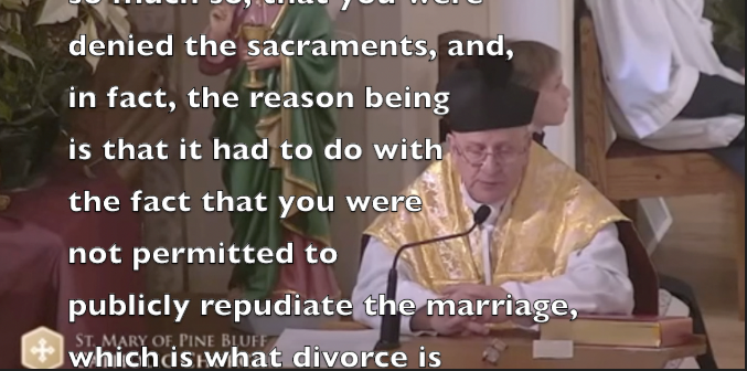 Fr. Ripperger - Divorce is Public Repudiation of the Marriage