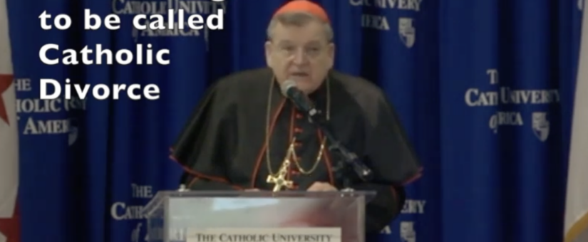 “Catholic Divorce” careless annulments (Cardinal Burke)